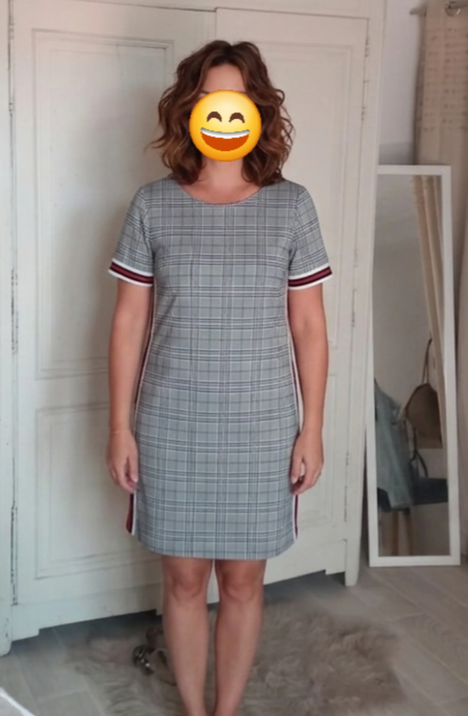 Vestido sudadera a cuadros estilo preppy-sporty chic - T.M/L – photo 11